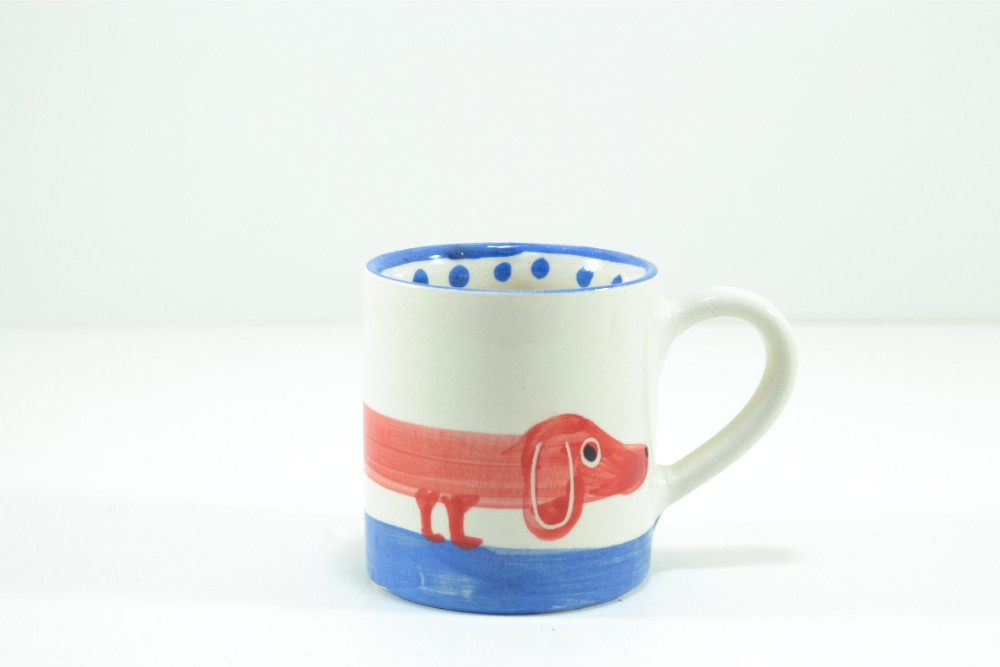 Handpainted Dachshund Dog Cup Handpainted Dachshund Dog Cup