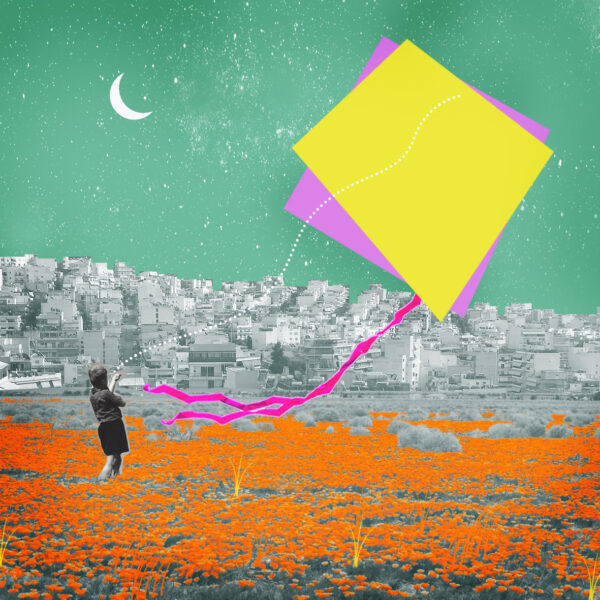 Kite in the Night Art Print