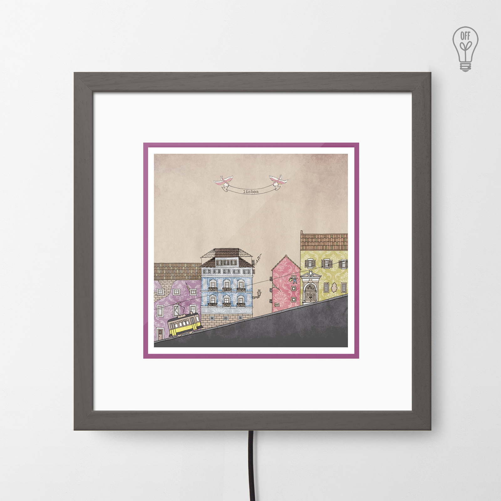 Lisboa Illustrated Light Box Lisboa Illustrated Light Box