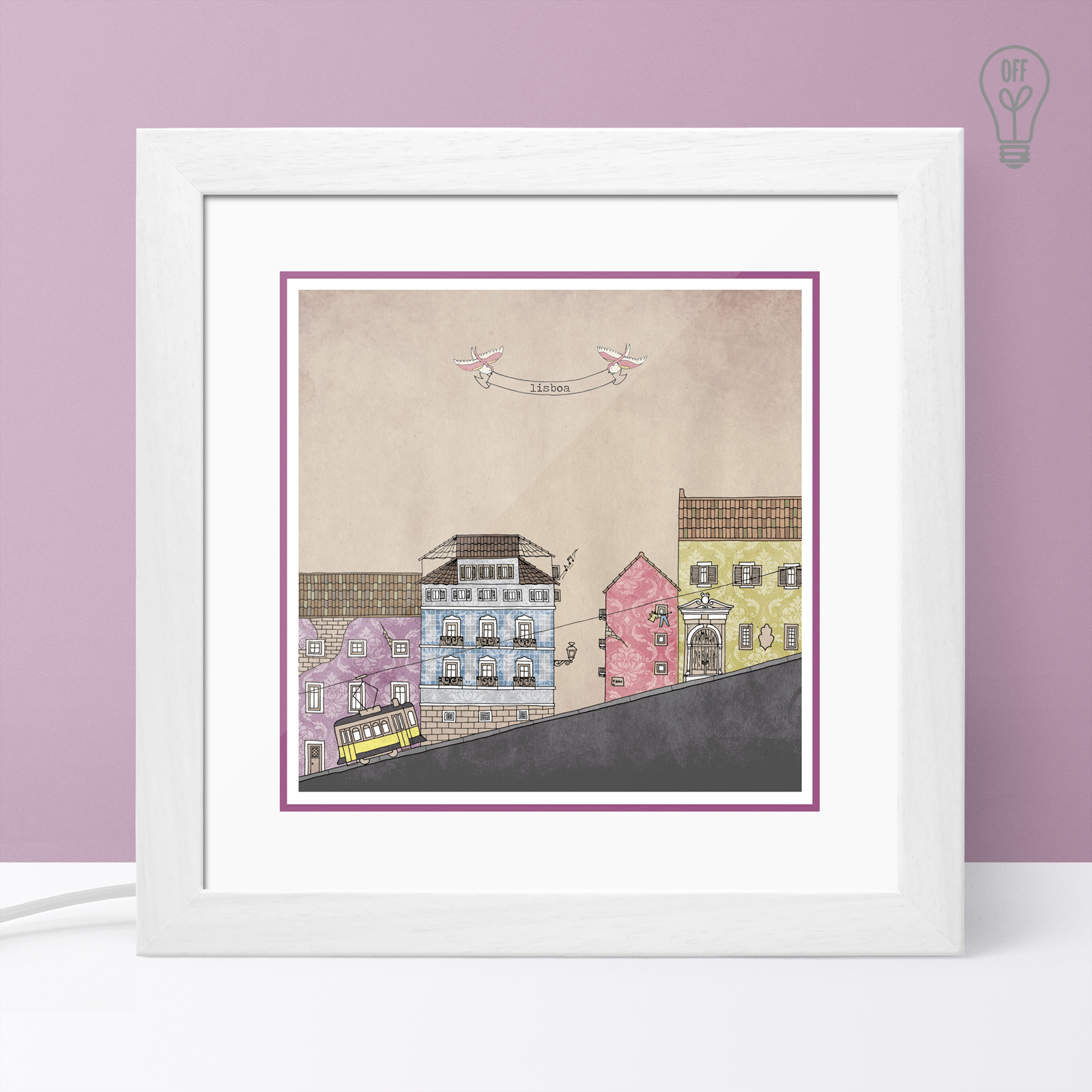 Lisboa Illustrated Light Box Lisboa Illustrated Light Box