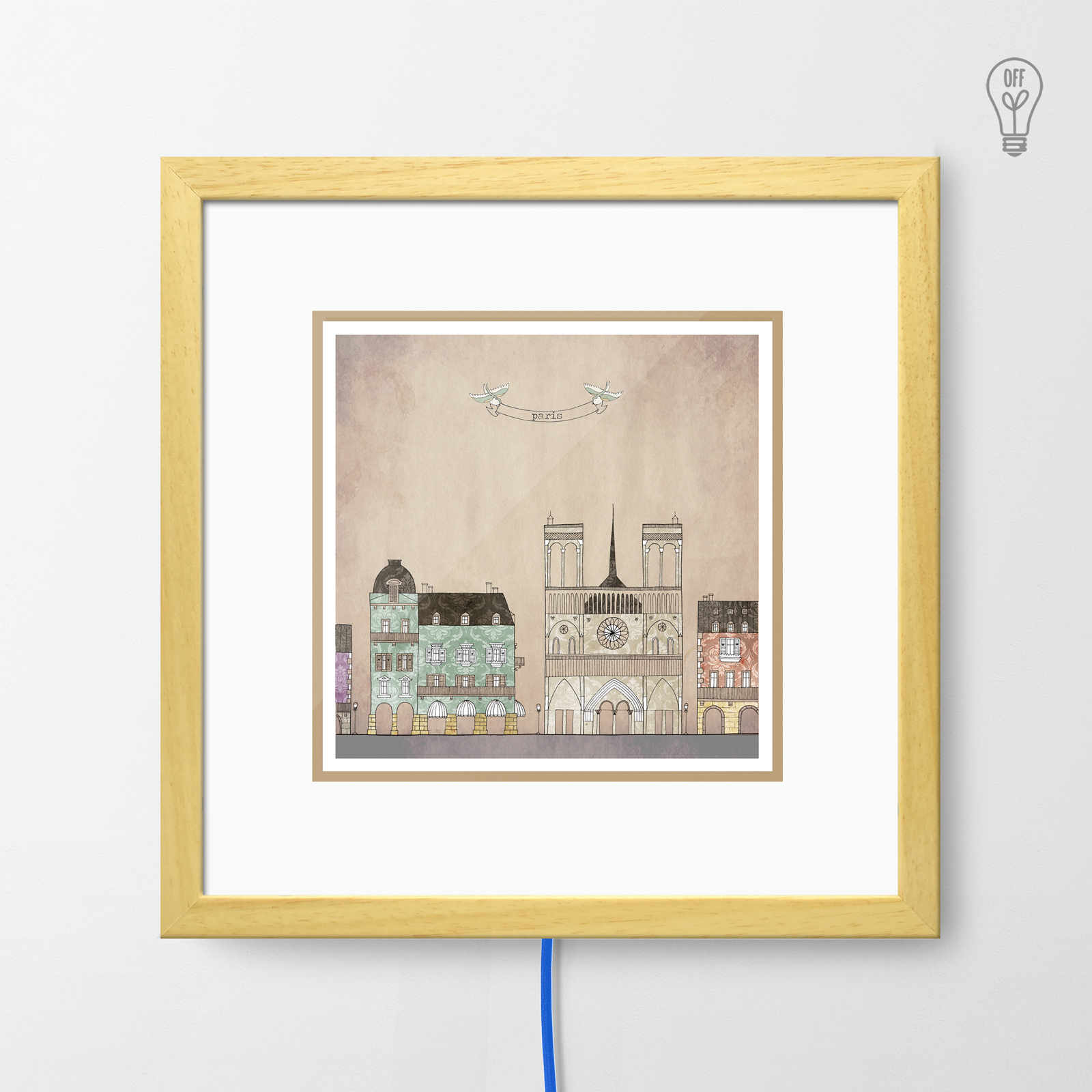 Paris Illustrated Light Box Paris Illustrated Light Box