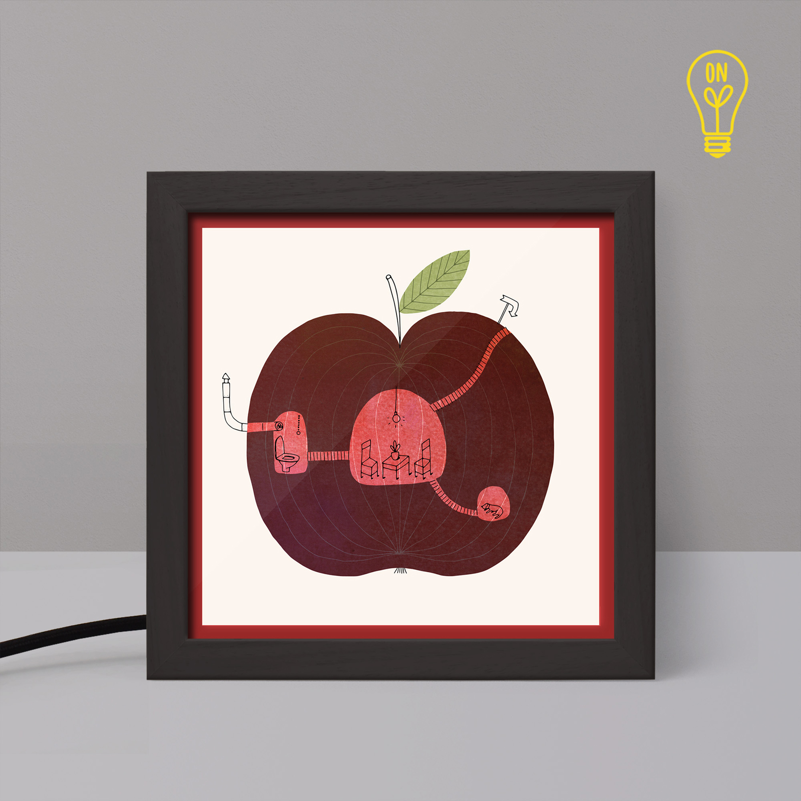 Φωτιστικό μικρό με USB Μήλο Φωτιστικό μικρό με USB Μήλο