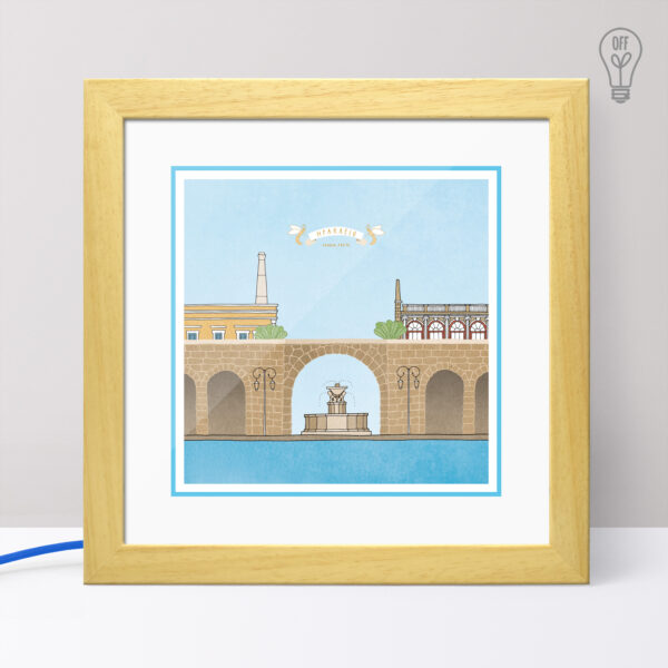 Heraklion Illustrated Light Box