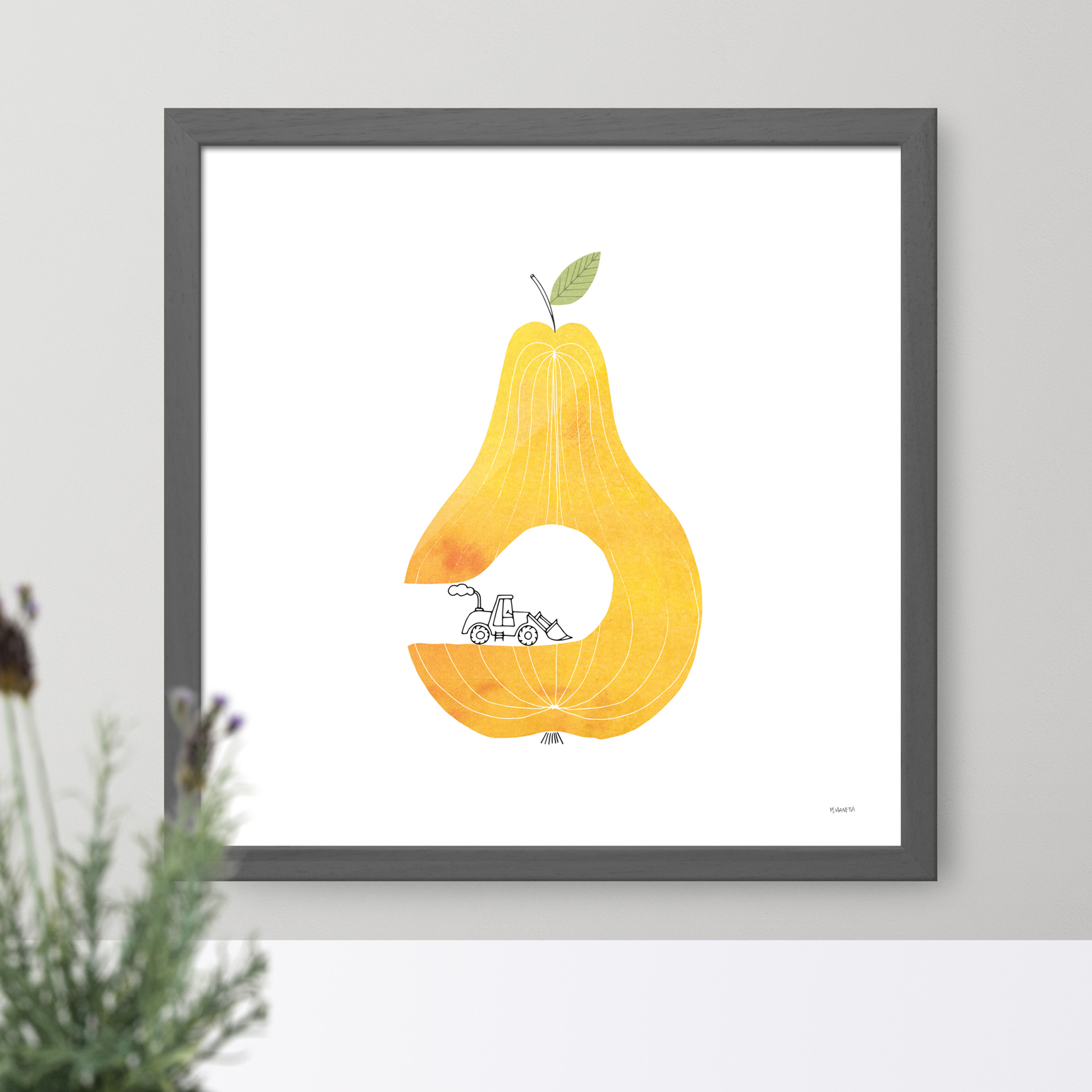 Pear Miner Print Pear Miner Print