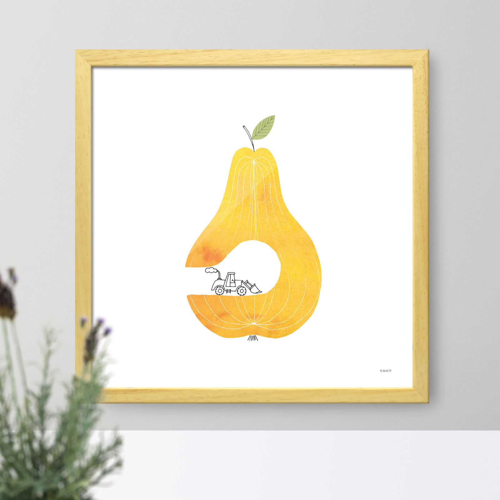Pear Miner Print Pear Miner Print