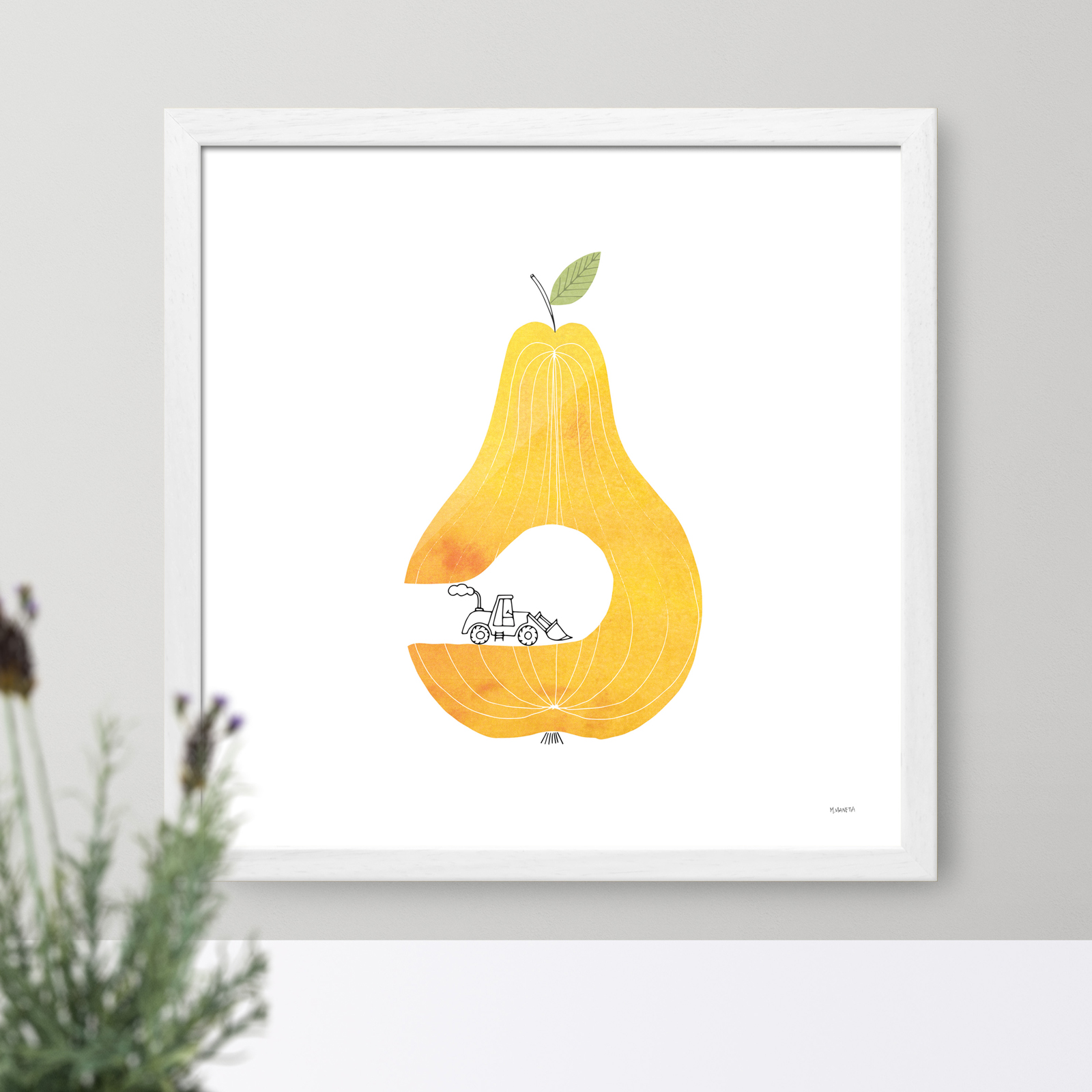 Pear Miner Print Pear Miner Print