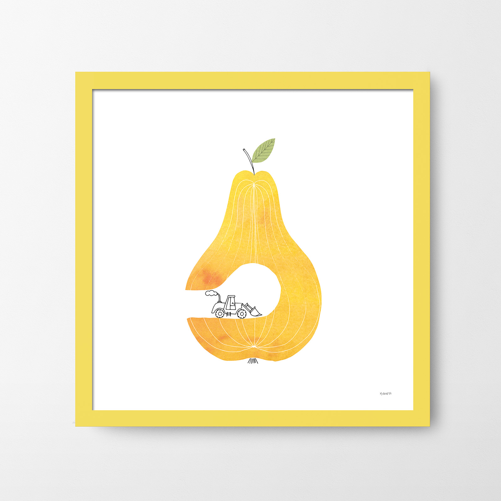 Pear Miner Print Pear Miner Print