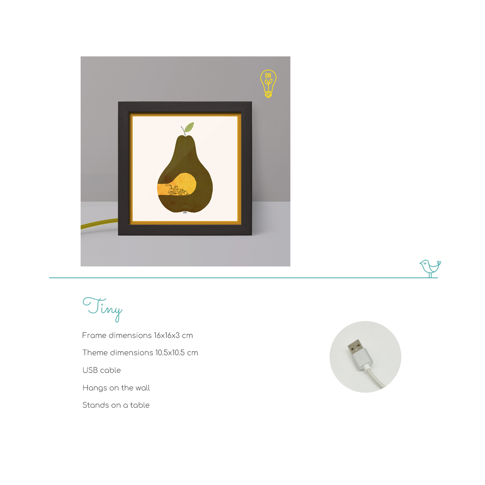 Φωτιστικό μικρό με USB Αχλάδι Φωτιστικό μικρό με USB Αχλάδι