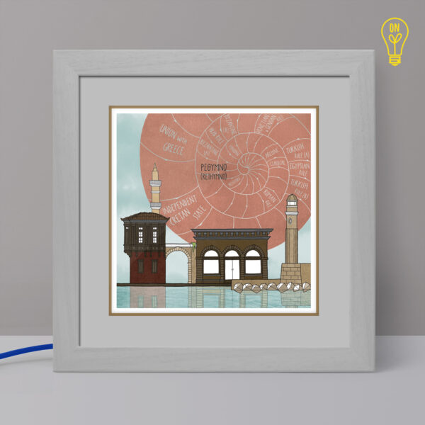 Rethymno Illustrated Light Box