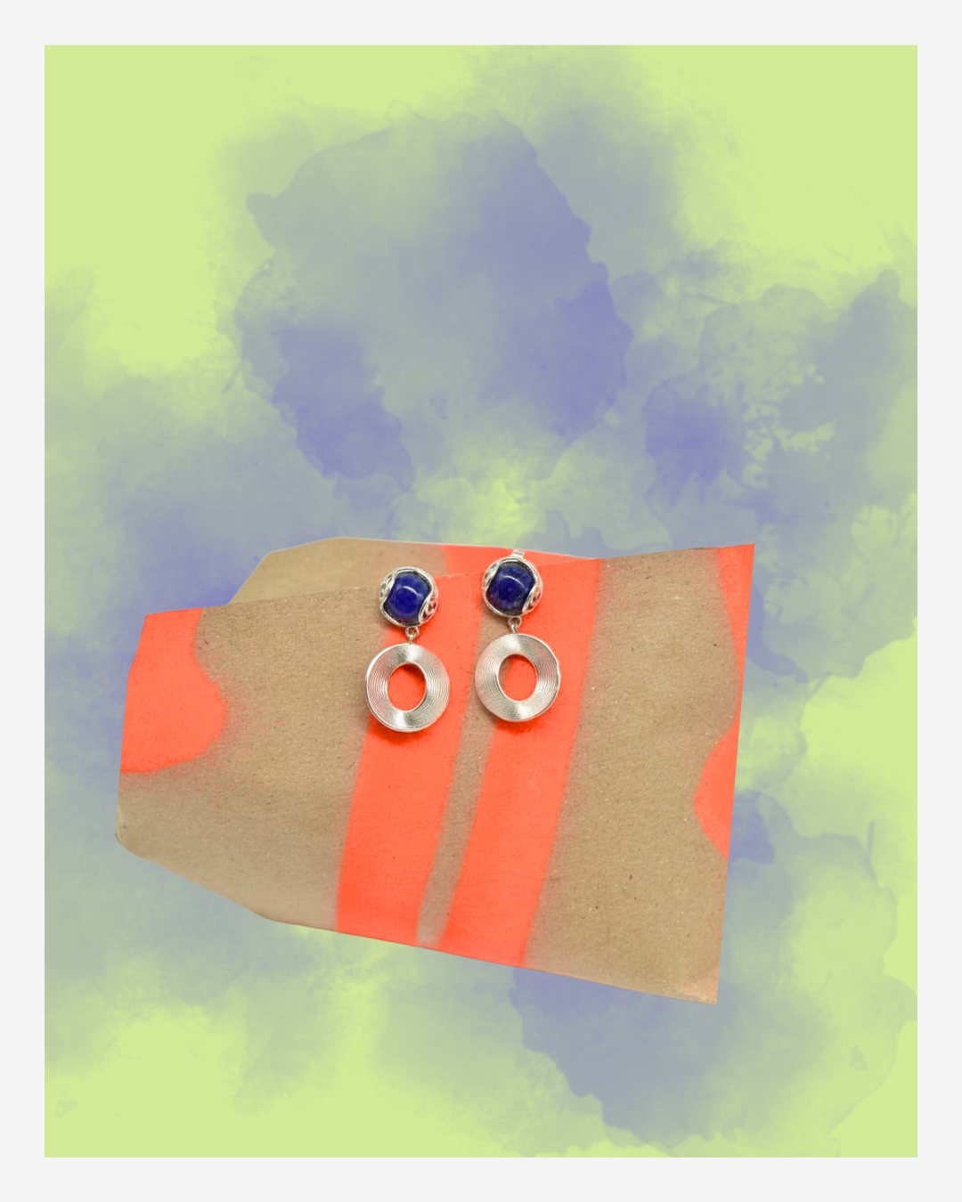 Summer Candies Stone Double Circle Earrings Summer Candies Stone Double Circle Earrings