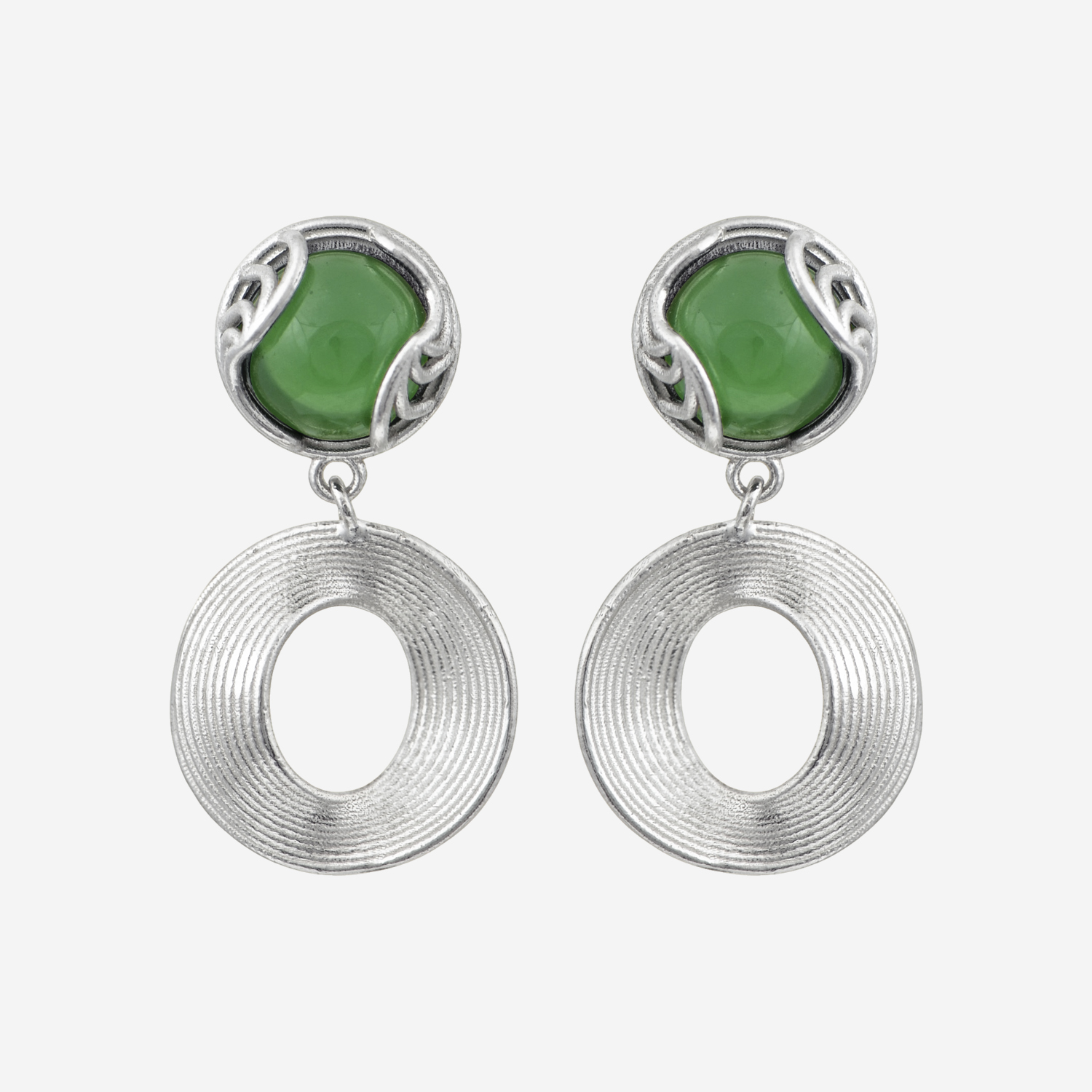 Summer Candies Stone Double Circle Earrings Summer Candies Stone Double Circle Earrings