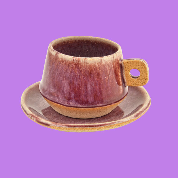 Ceramic small cup Purple (set or single) Ceramic small cup Purple (set or single)