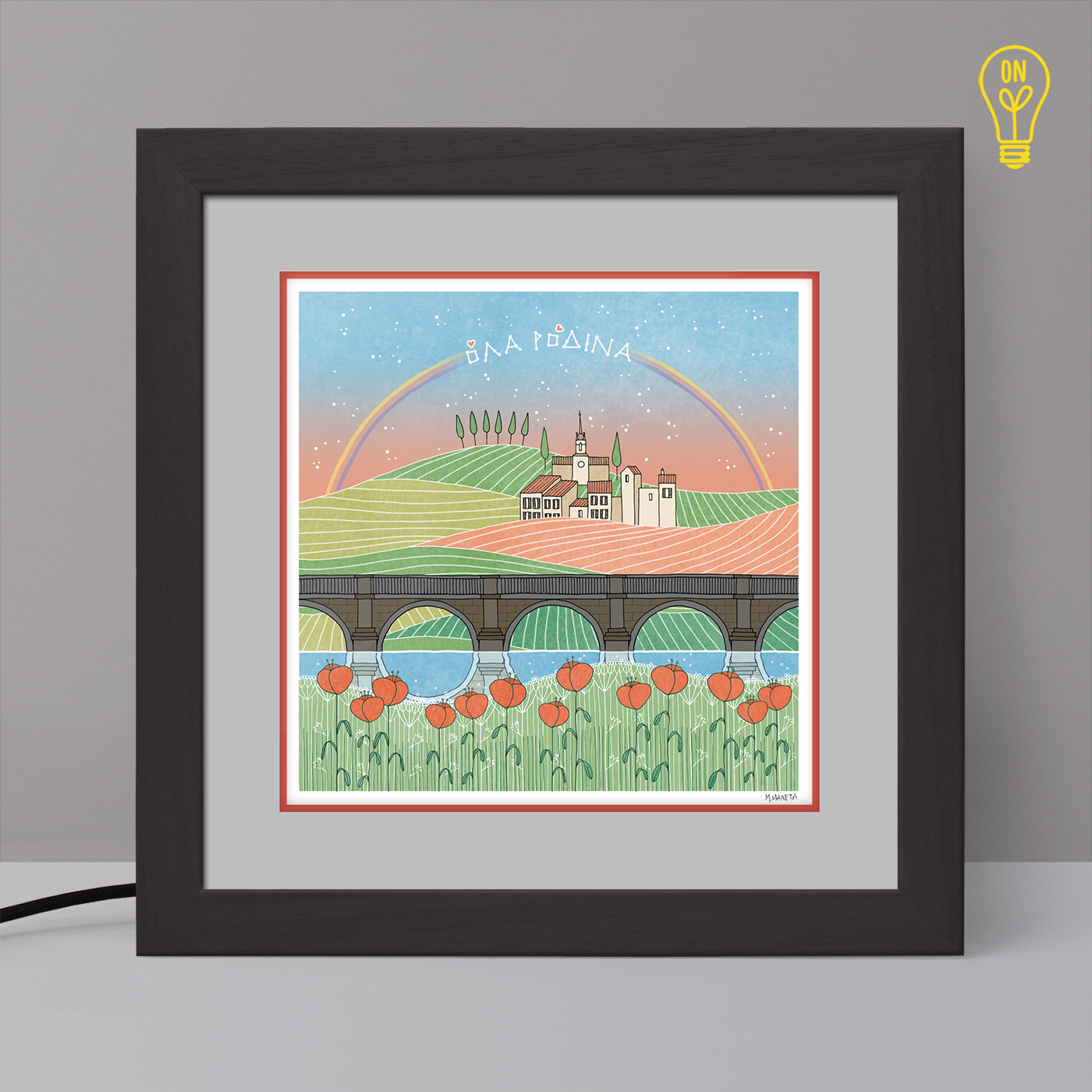 La vie en rose Illustrated Light Box La vie en rose Illustrated Light Box