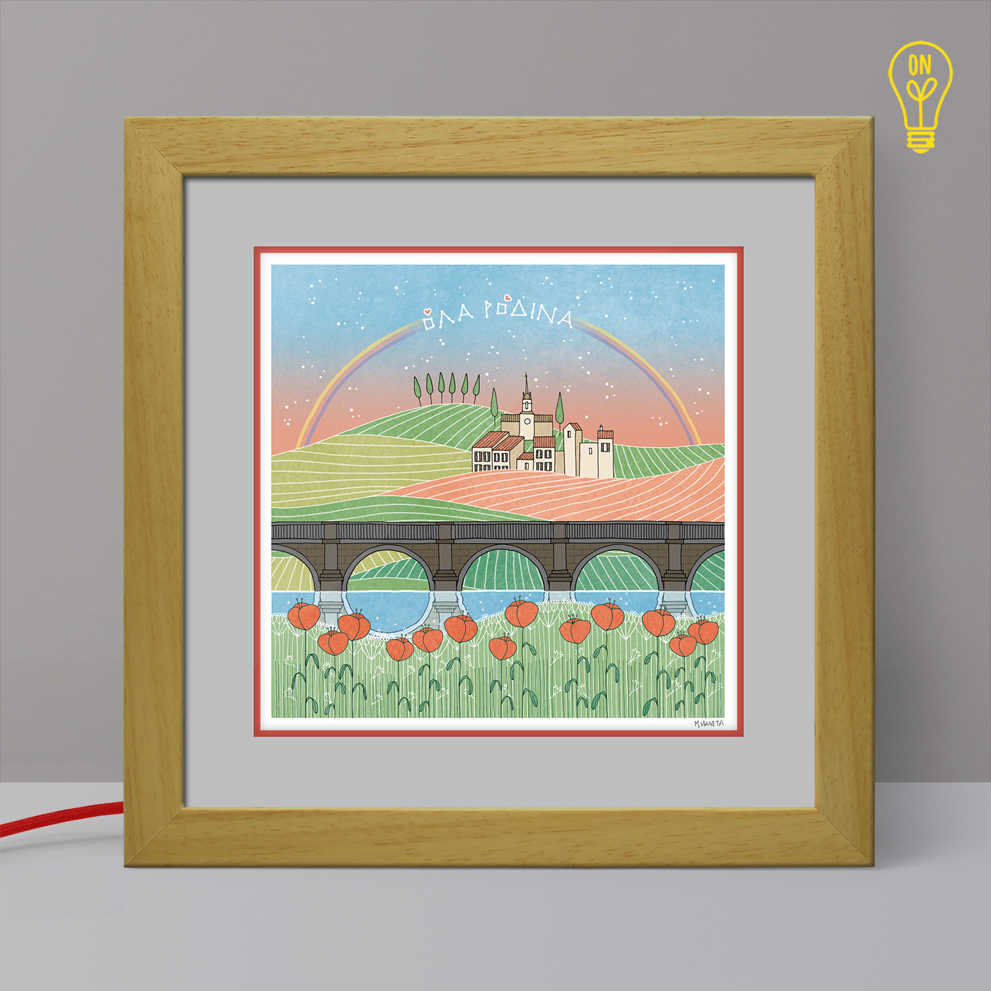 La vie en rose Illustrated Light Box La vie en rose Illustrated Light Box