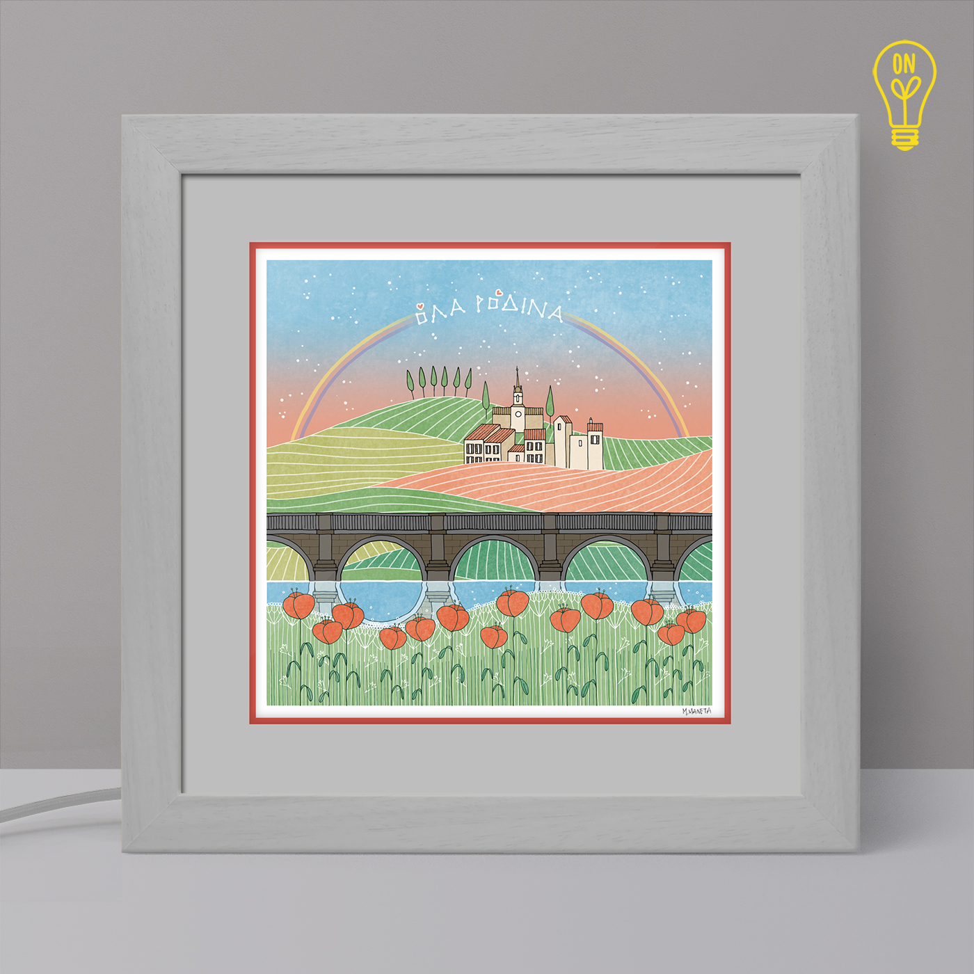 La vie en rose Illustrated Light Box La vie en rose Illustrated Light Box