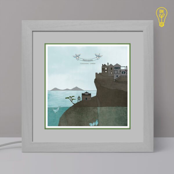 Alonissos Illustrated Light Box