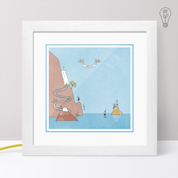 Amorgos Illustrated Light Box