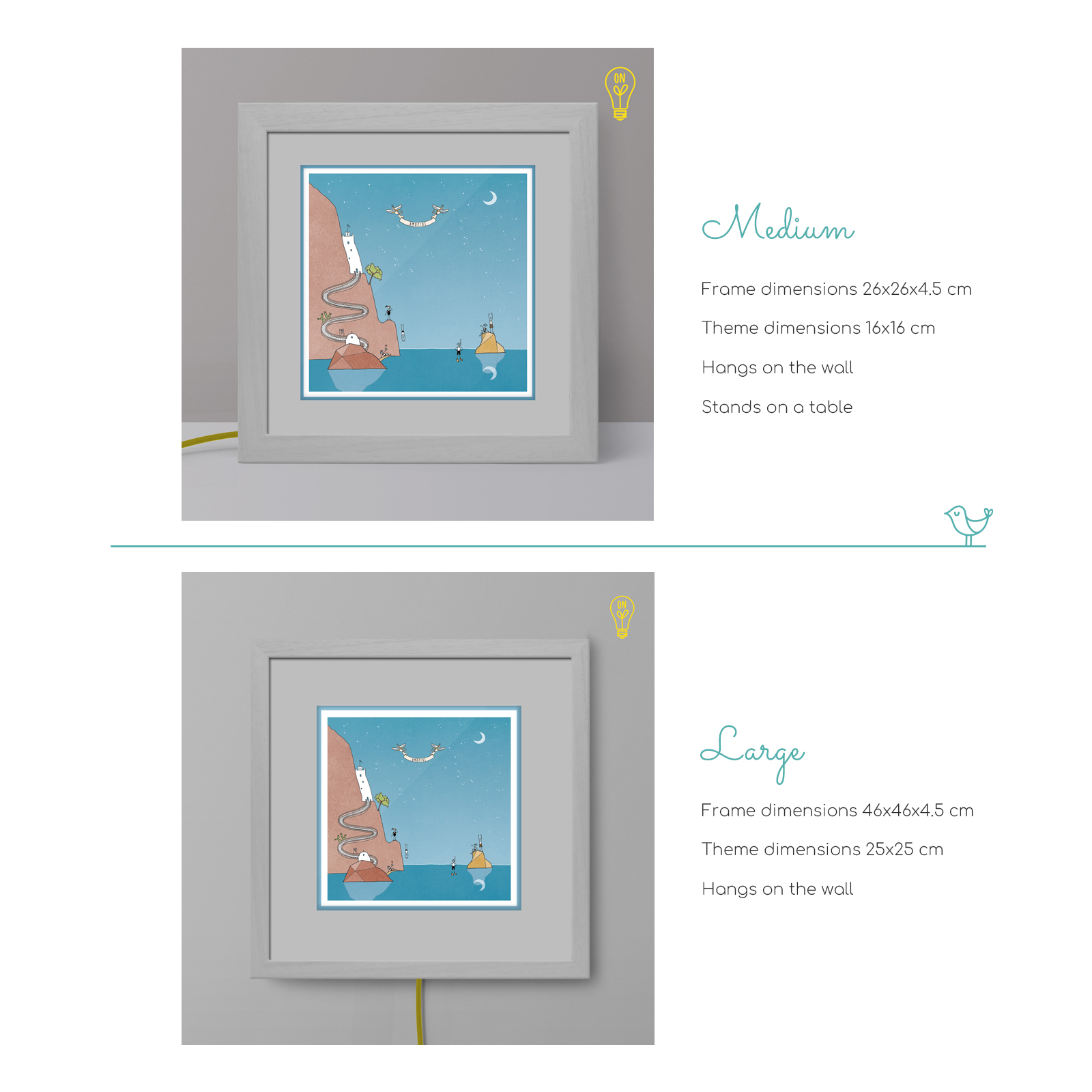 Amorgos Illustrated Light Box Amorgos Illustrated Light Box