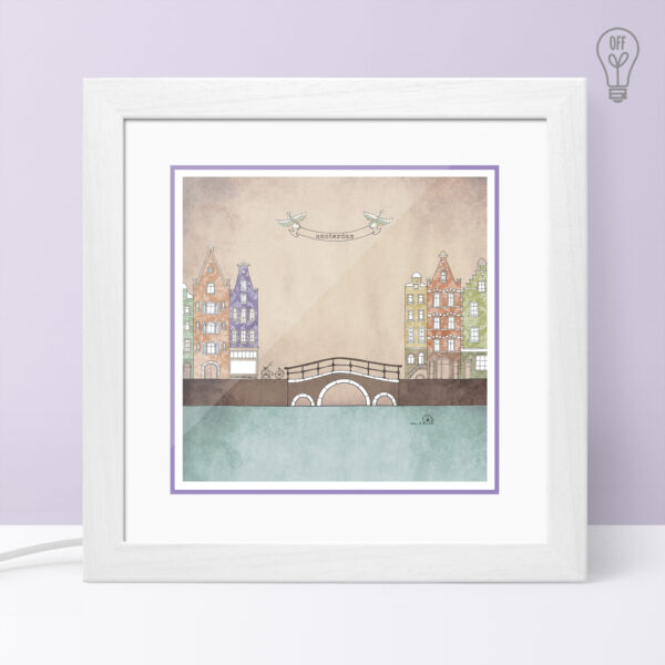 Amsterdam Illustrated Light Box