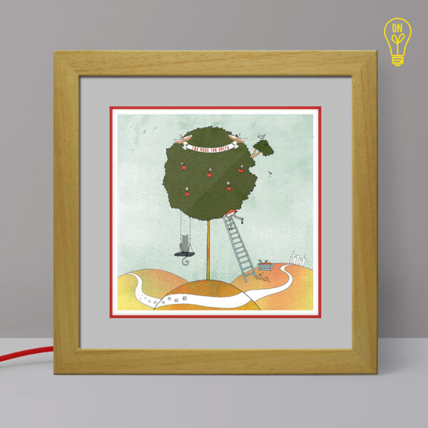An Apple a Day Illustrated Light Box