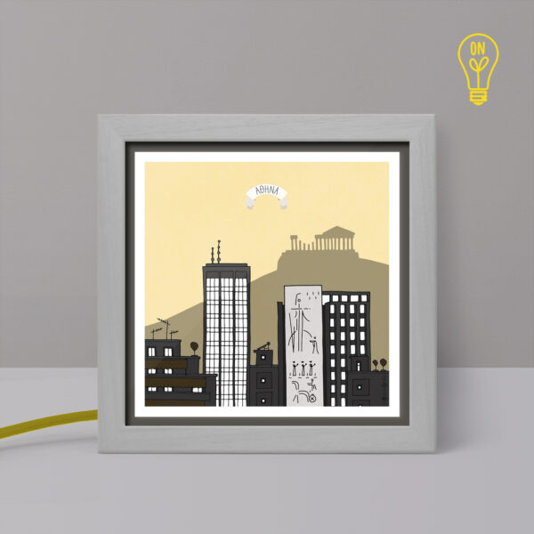 Athens #2 Tiny Illustrated USB Light Box Athens #2 Tiny Illustrated USB Light Box