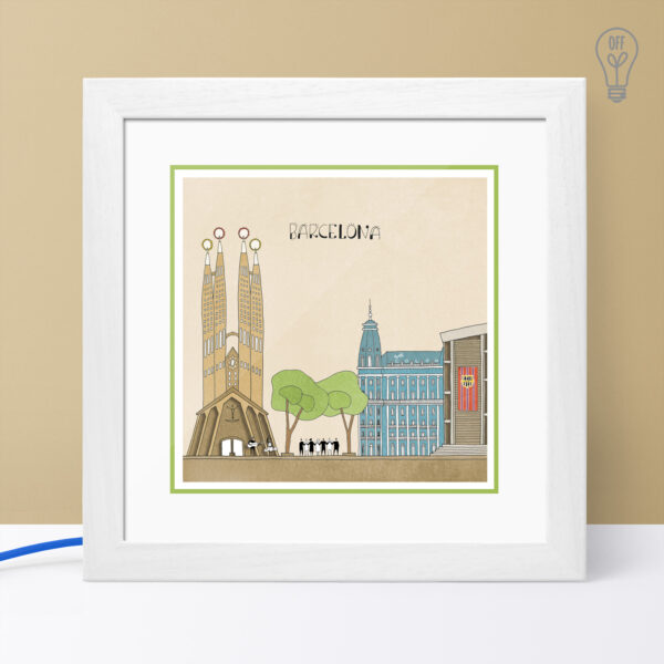 Barcelona Illustrated Light Box