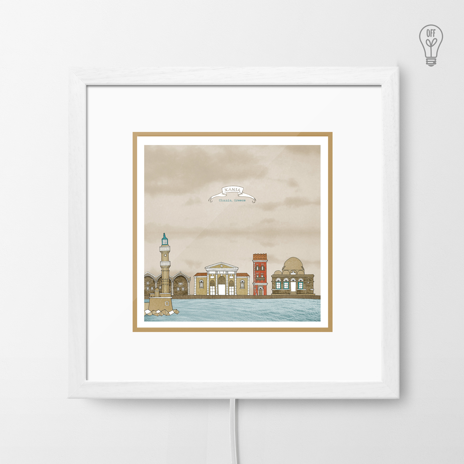 Chania Illustrated Light Box Chania Illustrated Light Box