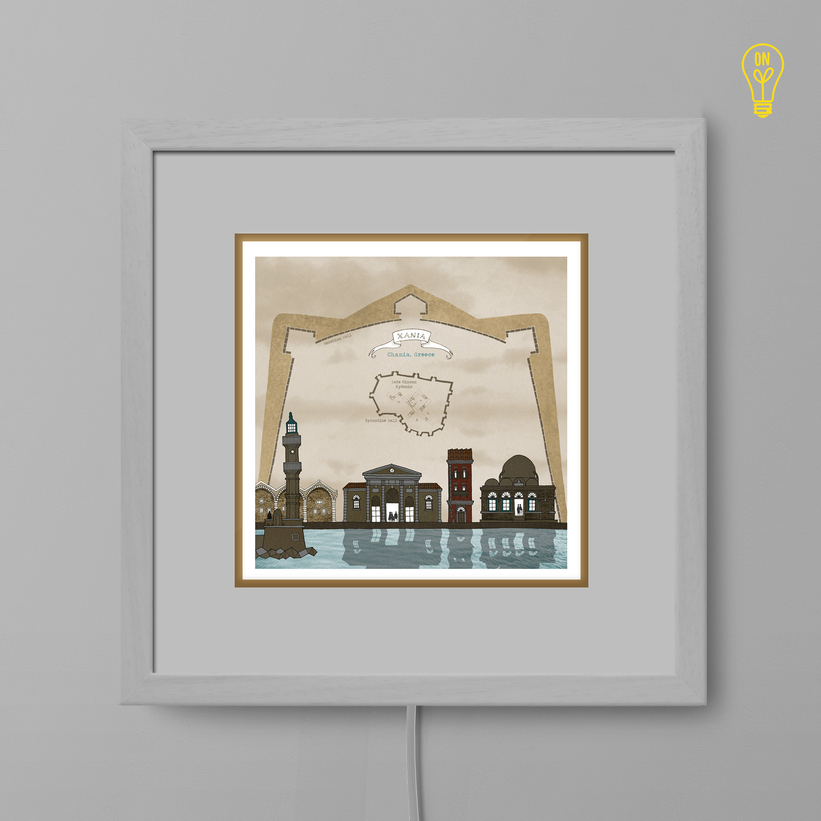 Chania Illustrated Light Box Chania Illustrated Light Box