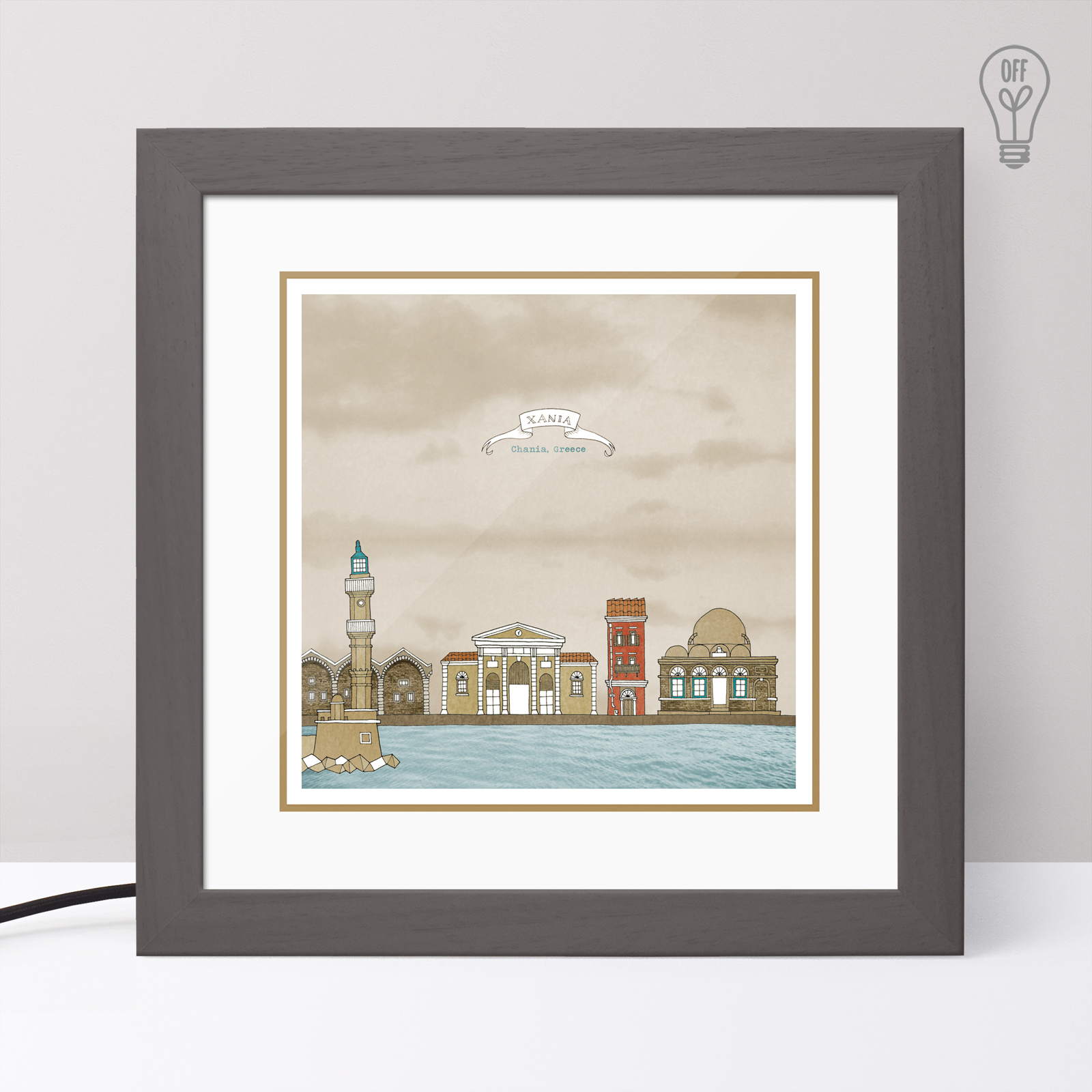 Chania Illustrated Light Box Chania Illustrated Light Box
