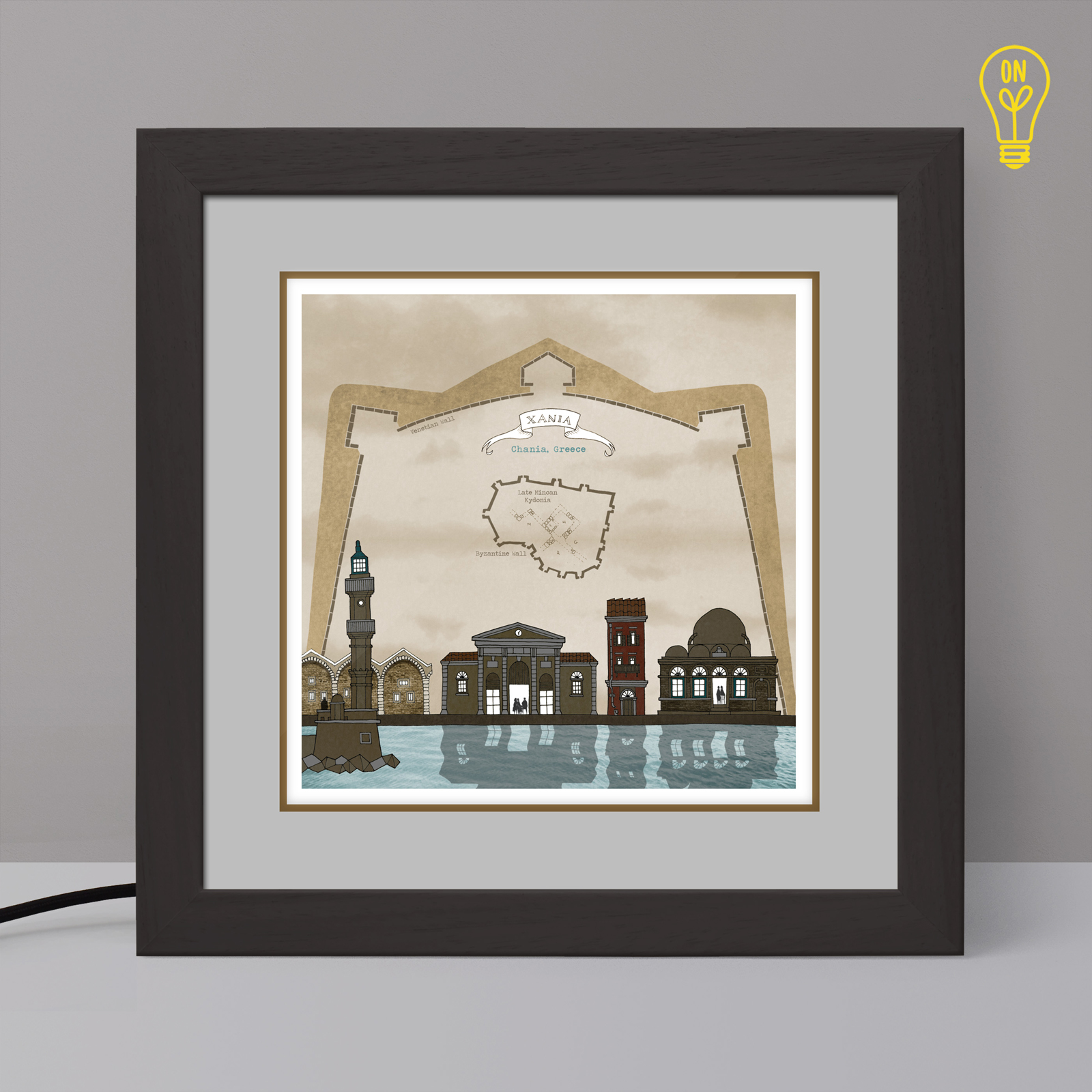 Chania Illustrated Light Box Chania Illustrated Light Box