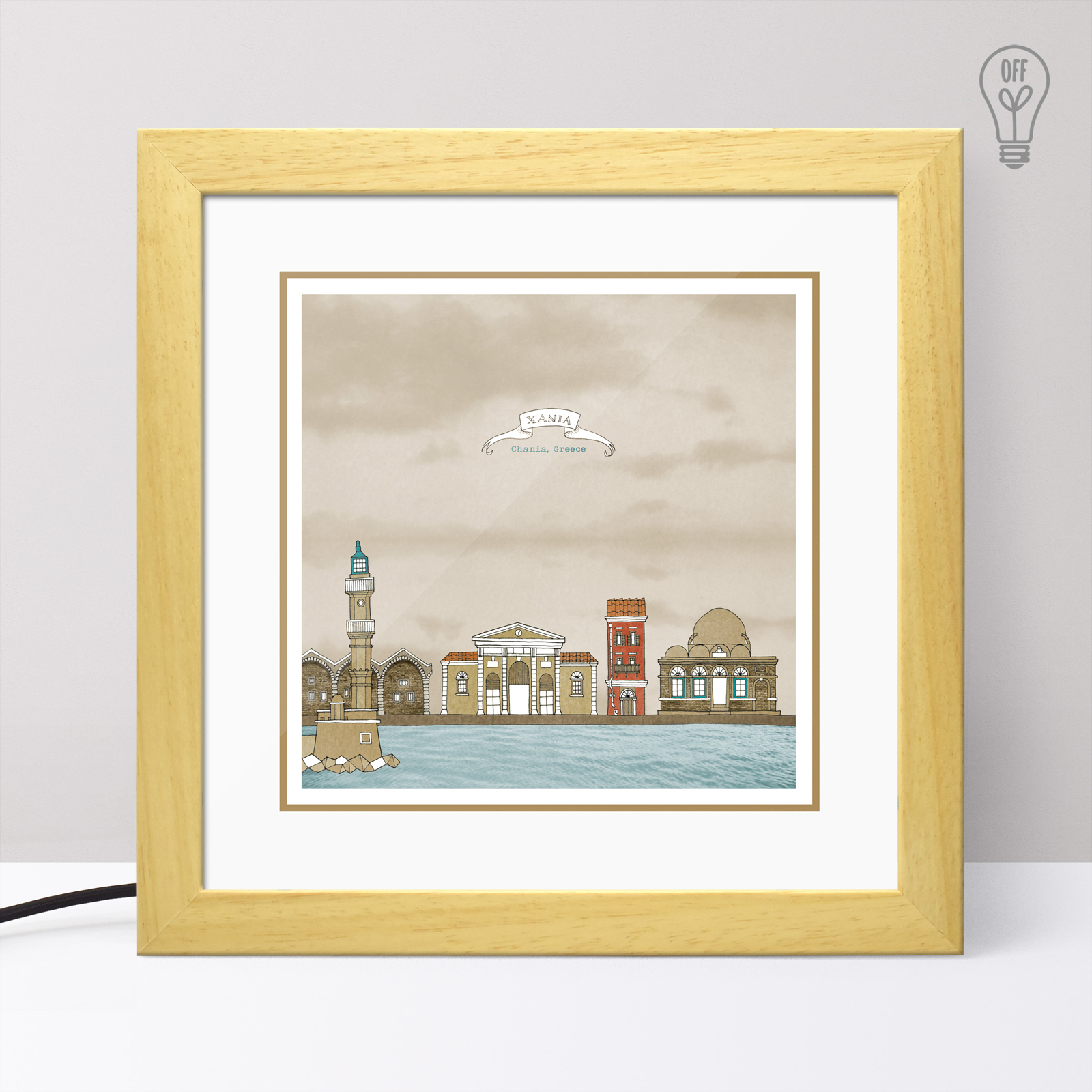 Chania Illustrated Light Box Chania Illustrated Light Box