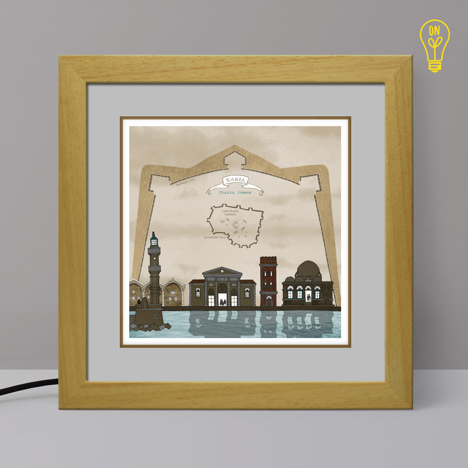 Chania Illustrated Light Box Chania Illustrated Light Box