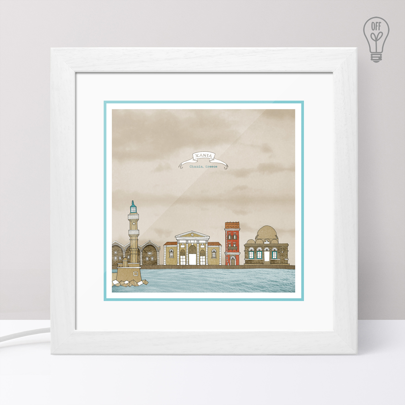 Chania Illustrated Light Box Chania Illustrated Light Box