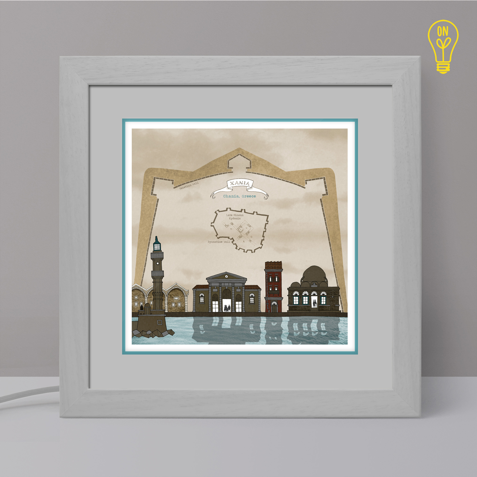 Chania Illustrated Light Box Chania Illustrated Light Box