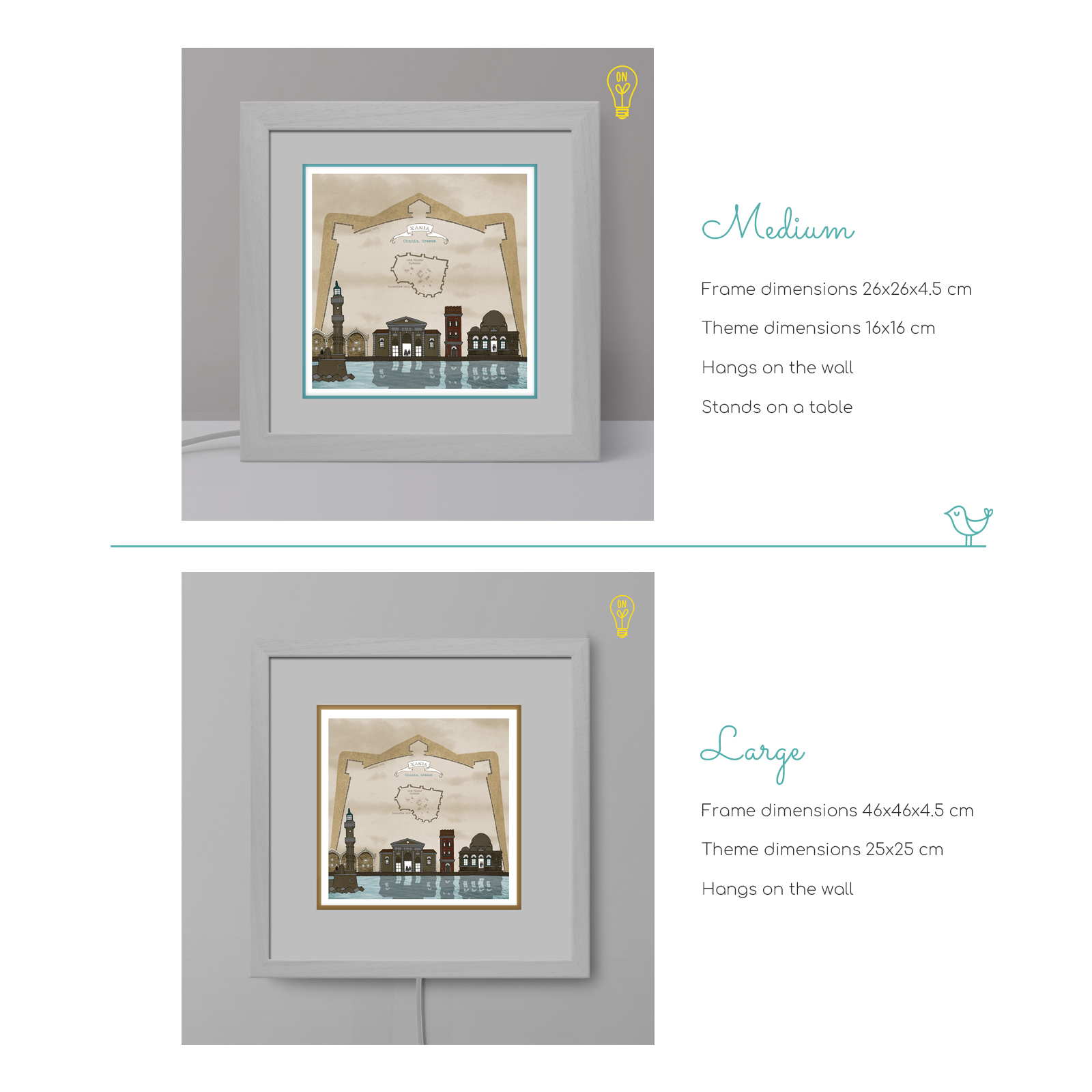Chania Illustrated Light Box Chania Illustrated Light Box
