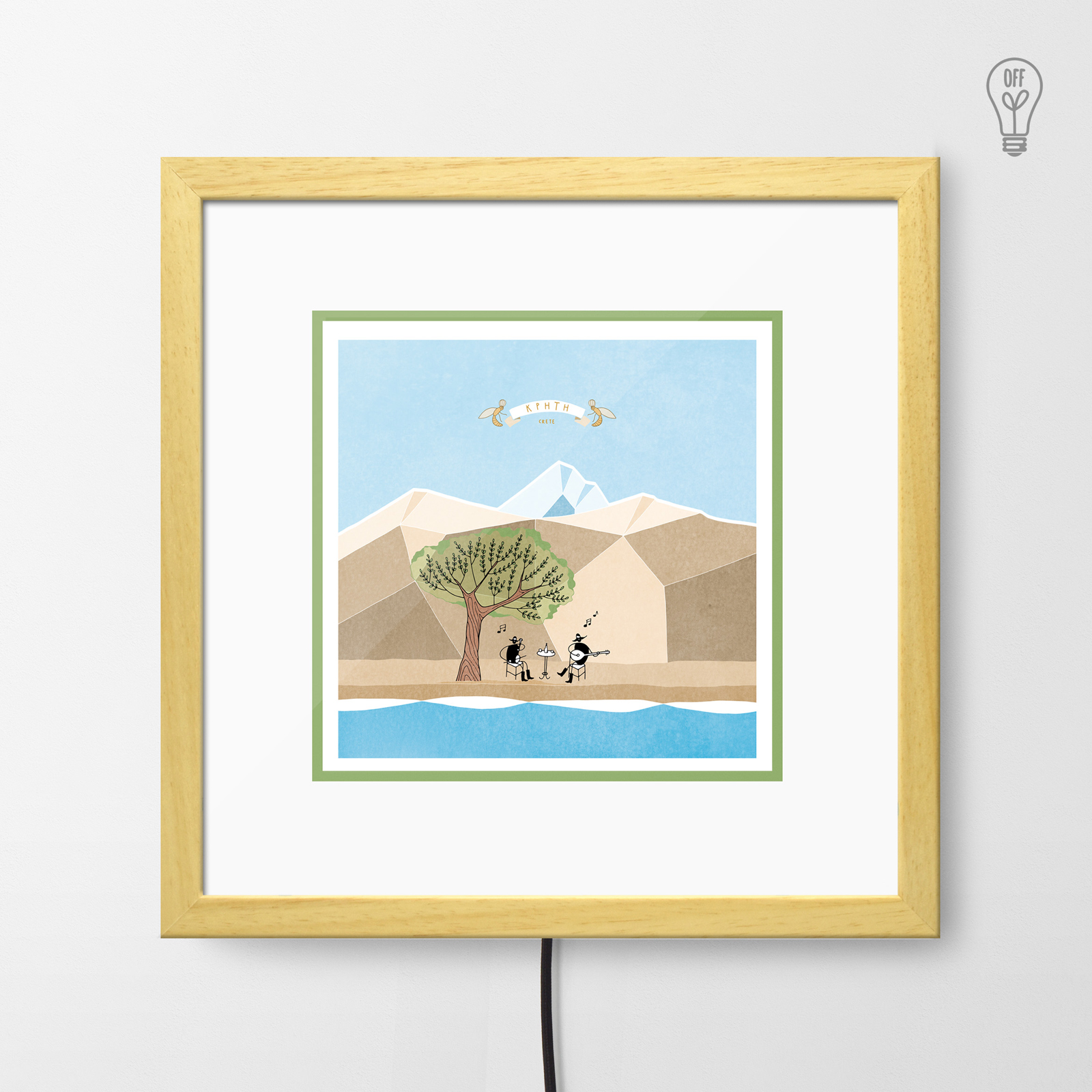 Crete Illustrated Light Box Crete Illustrated Light Box