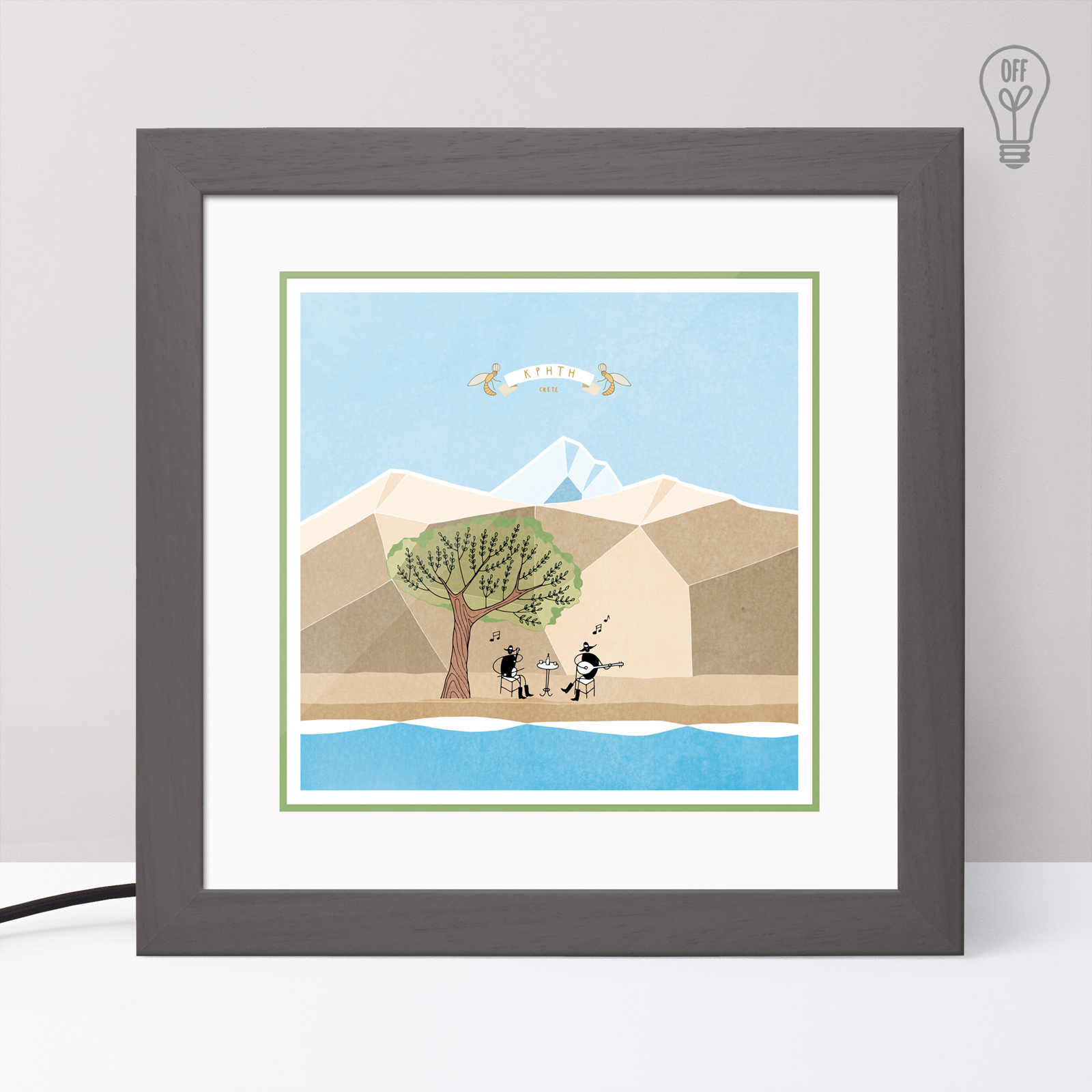 Crete Illustrated Light Box Crete Illustrated Light Box