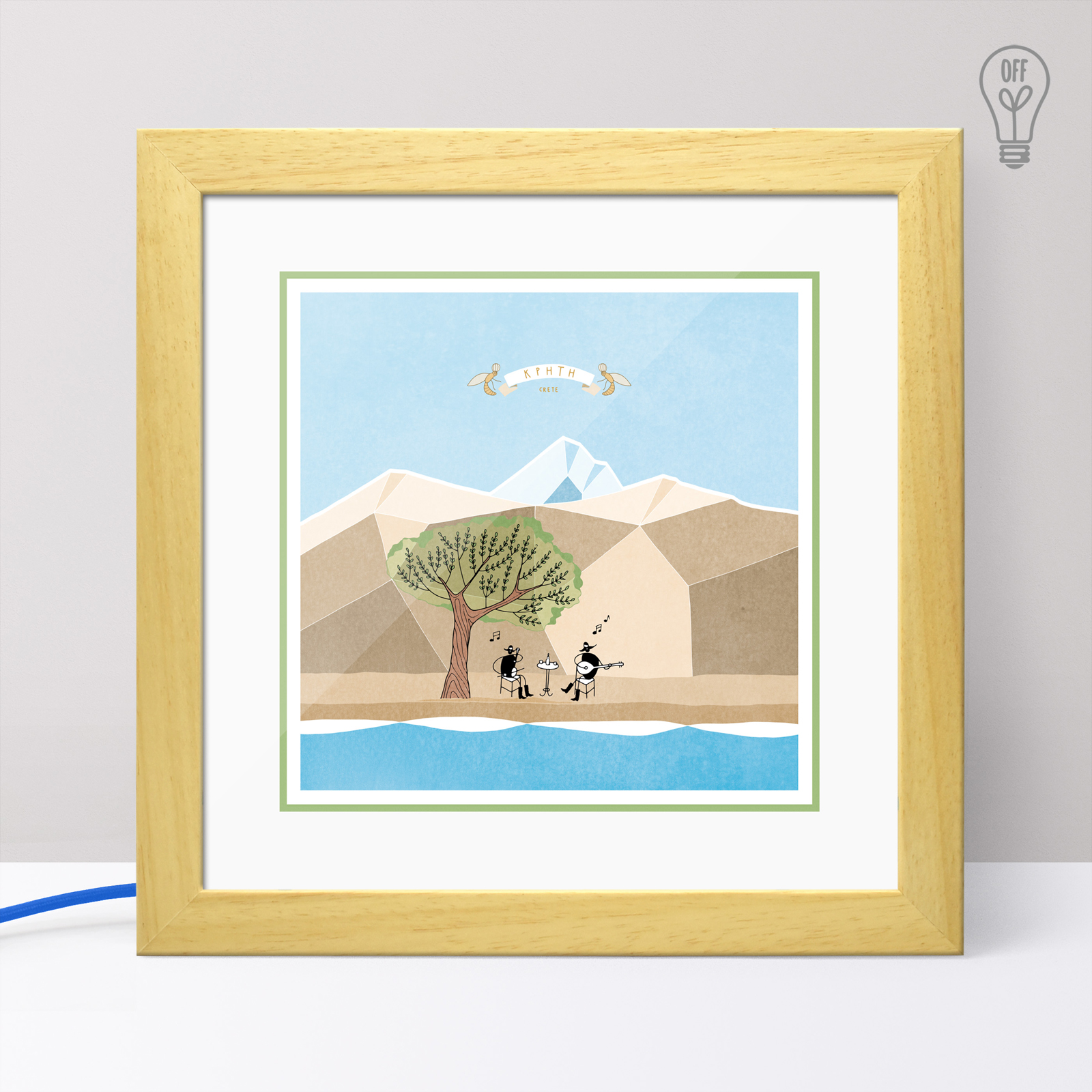 Crete Illustrated Light Box Crete Illustrated Light Box