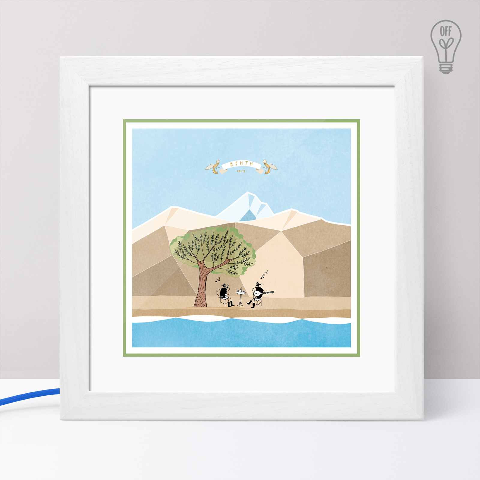 Crete Illustrated Light Box Crete Illustrated Light Box