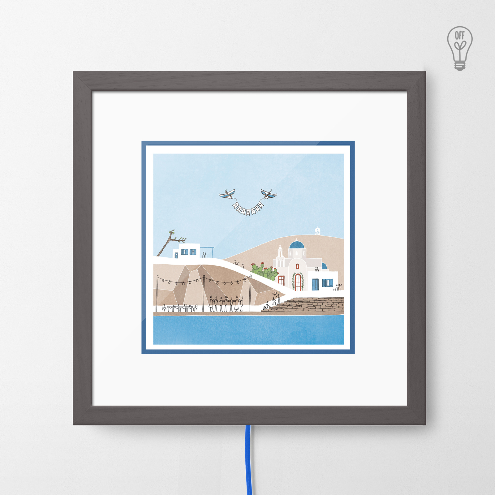 Donousa Illustrated Light Box Donousa Illustrated Light Box