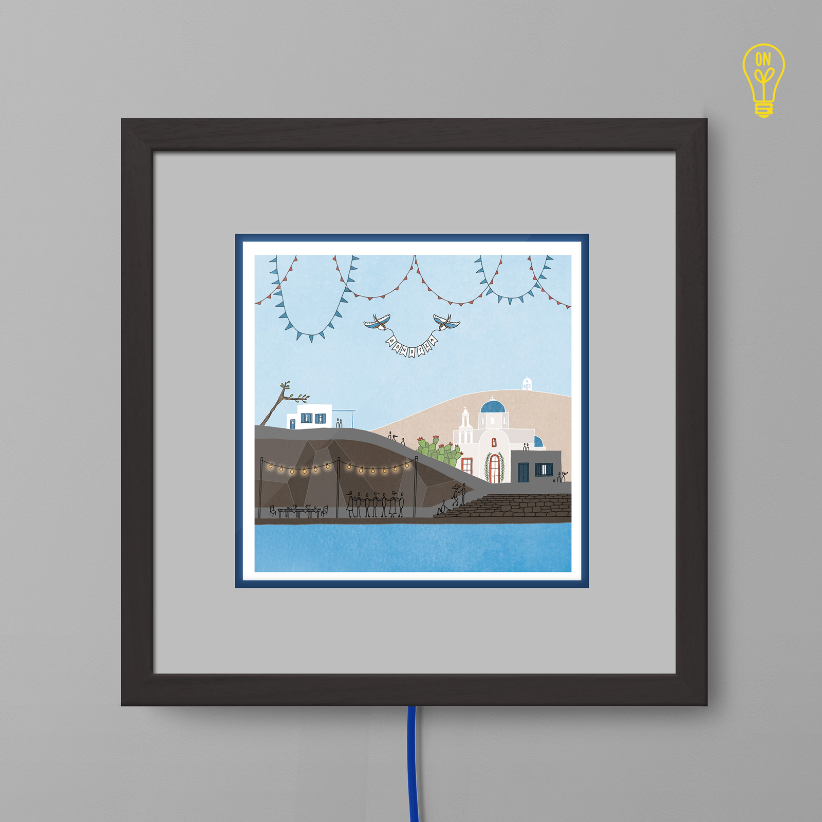 Donousa Illustrated Light Box Donousa Illustrated Light Box