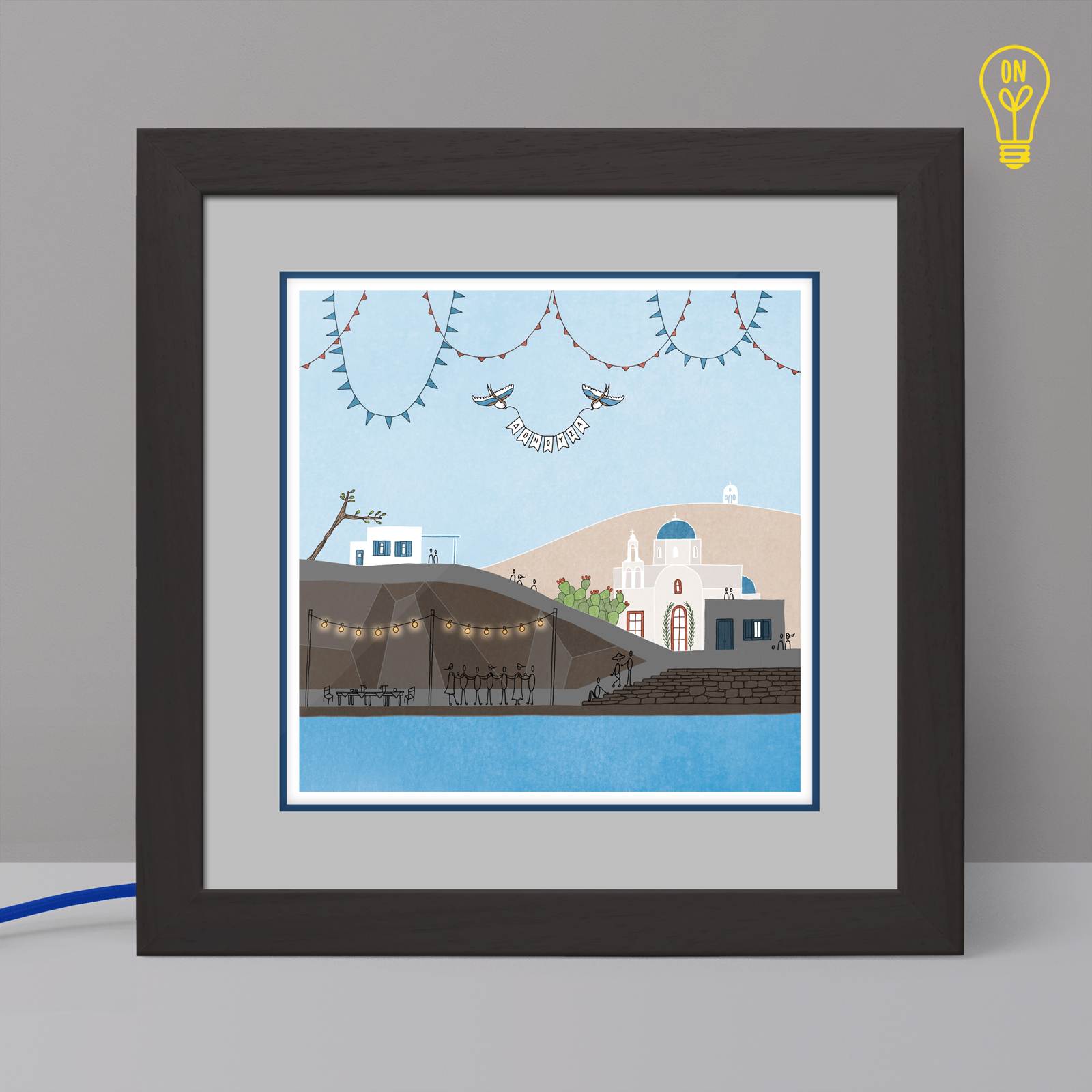 Donousa Illustrated Light Box Donousa Illustrated Light Box