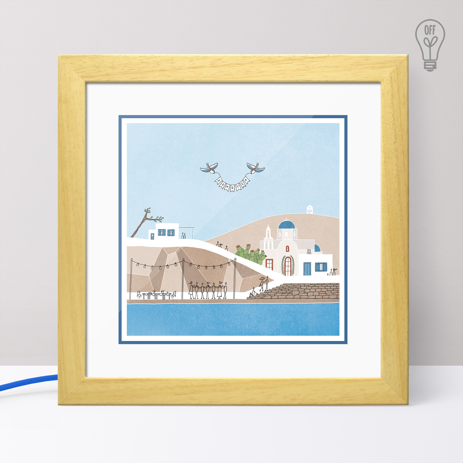 Donousa Illustrated Light Box Donousa Illustrated Light Box