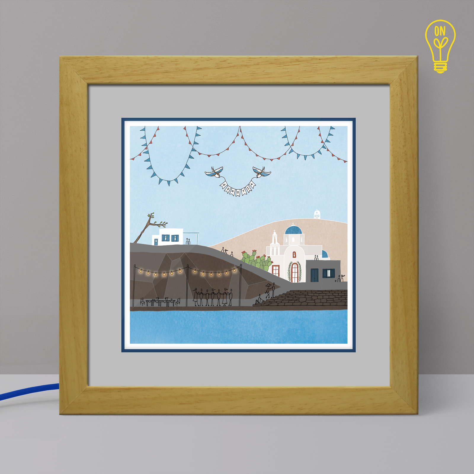 Donousa Illustrated Light Box Donousa Illustrated Light Box