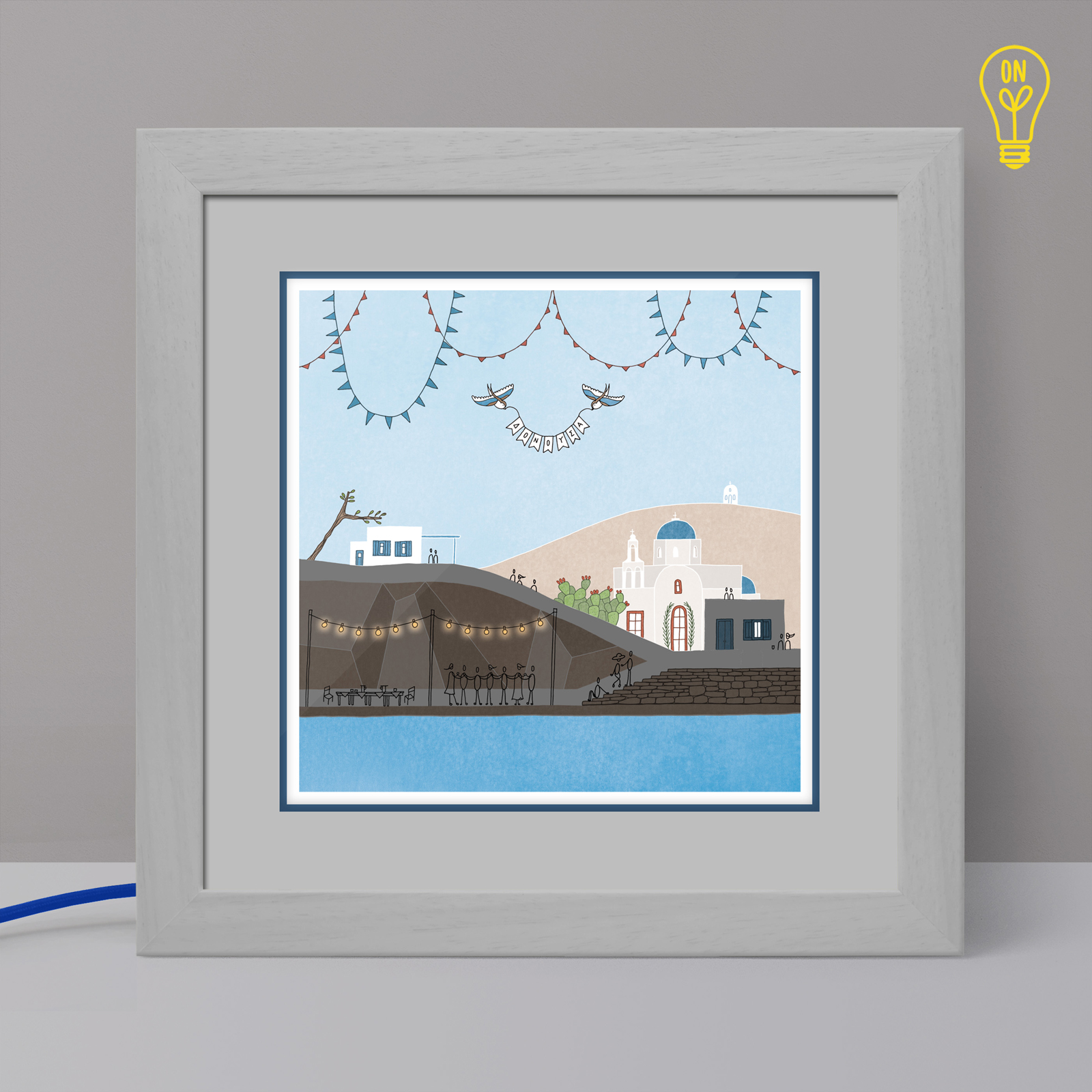 Donousa Illustrated Light Box Donousa Illustrated Light Box