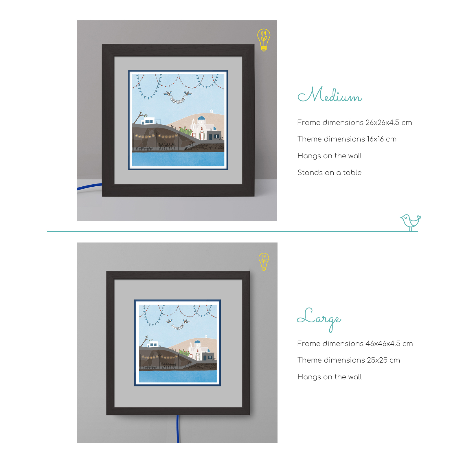 Donousa Illustrated Light Box Donousa Illustrated Light Box