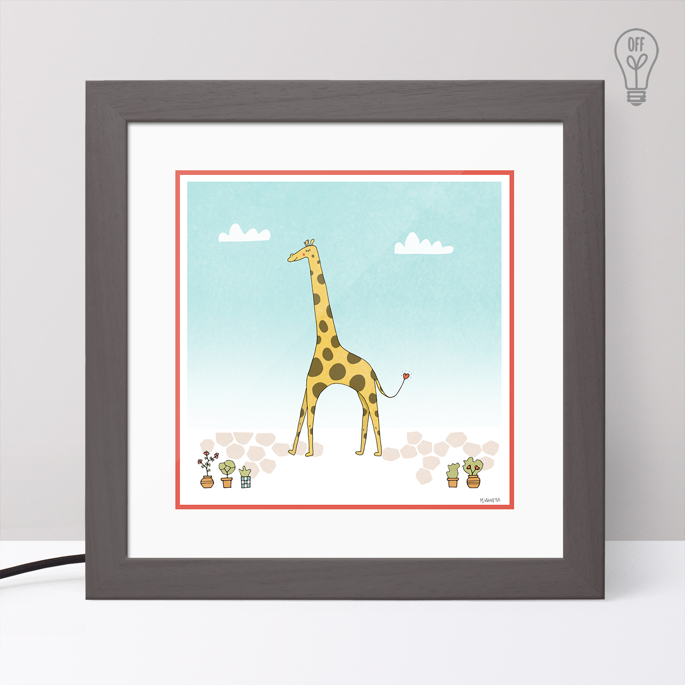 The Giraffe Illustrated Light Box The Giraffe Illustrated Light Box