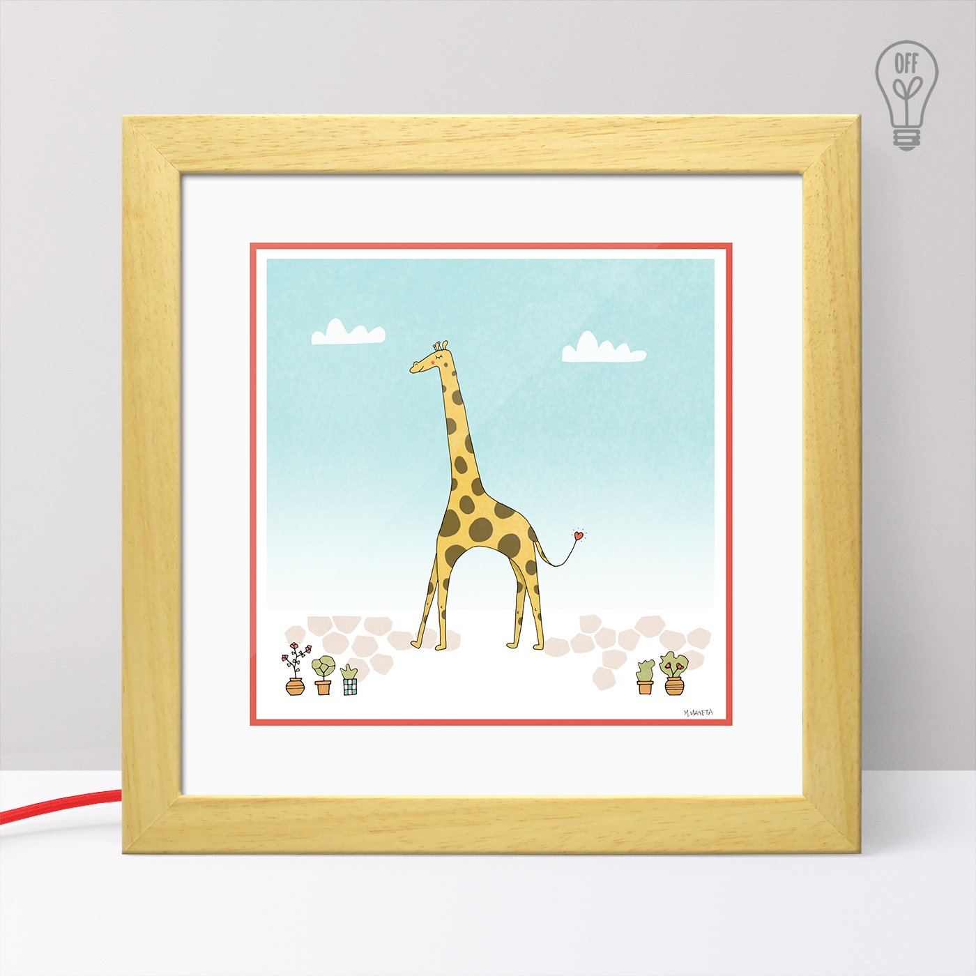 The Giraffe Illustrated Light Box The Giraffe Illustrated Light Box
