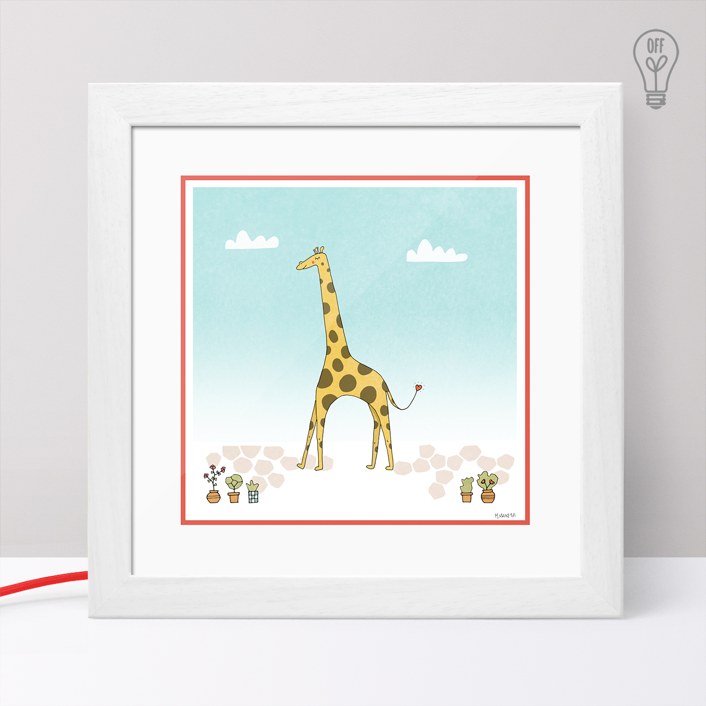 The Giraffe Illustrated Light Box The Giraffe Illustrated Light Box