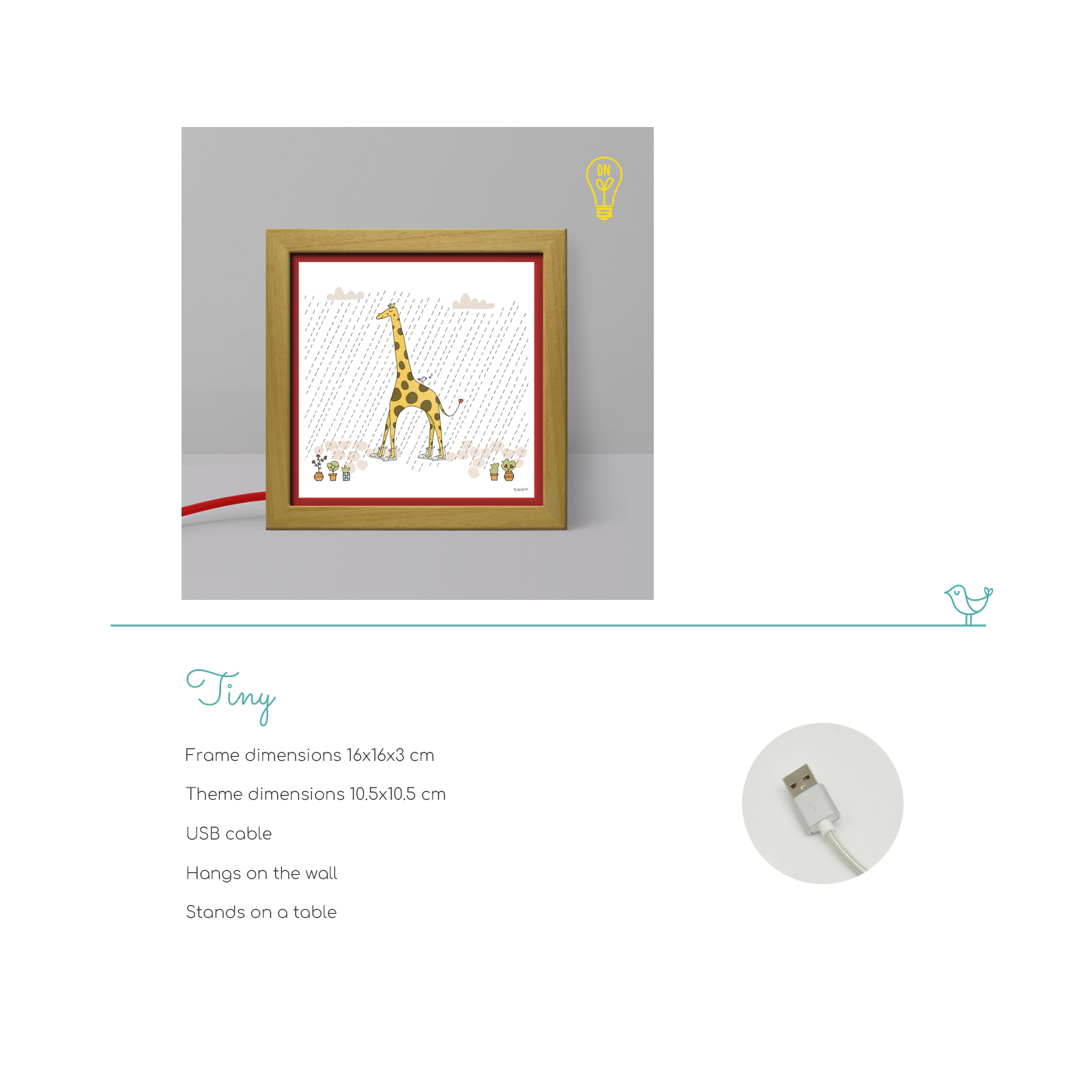 The Giraffe Tiny Illustrated USB Light Box The Giraffe Tiny Illustrated USB Light Box